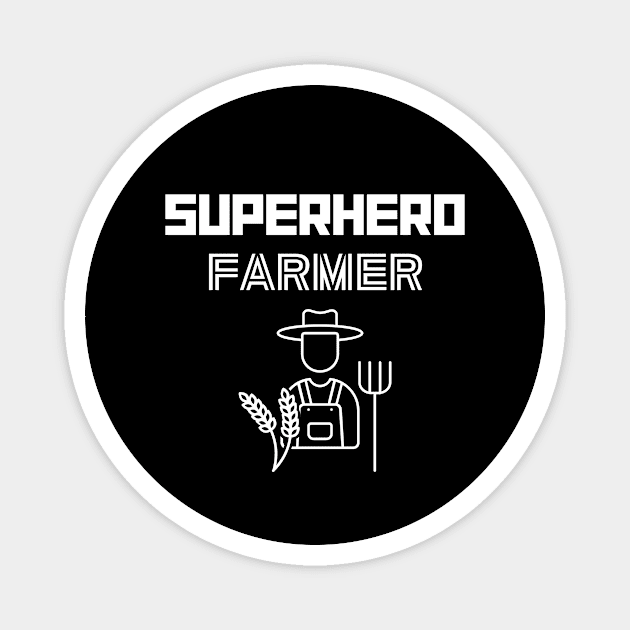 Superhero Farmer Magnet by MyUniqueTee